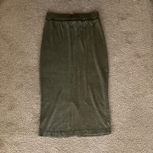 I.B. Diffusion olive green stretchy pencil skirt size S